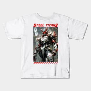 Steel Titans: Dynamic Mecha Kids T-Shirt